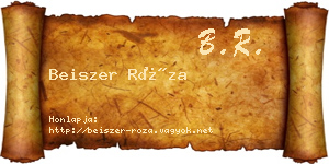 Beiszer Róza névjegykártya