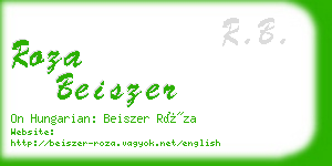 roza beiszer business card
